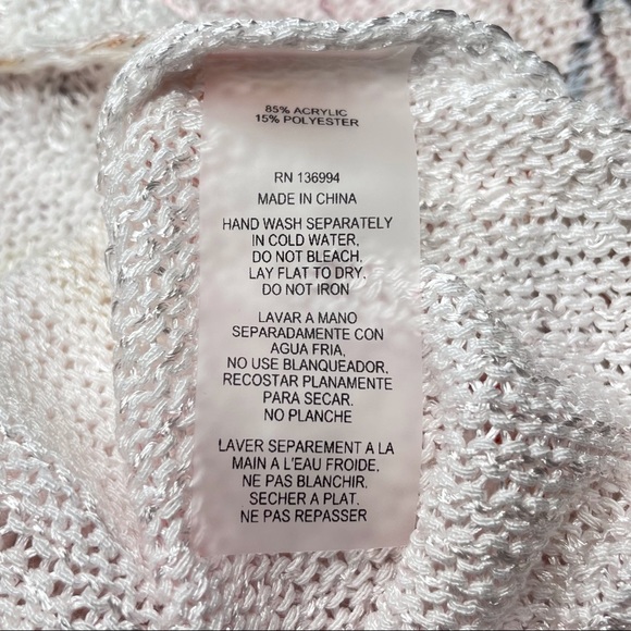 Sioni Boatneck Dolman Sleeve Floral Print Sweater Pale Pink Size Medium - Picture 8 of 14